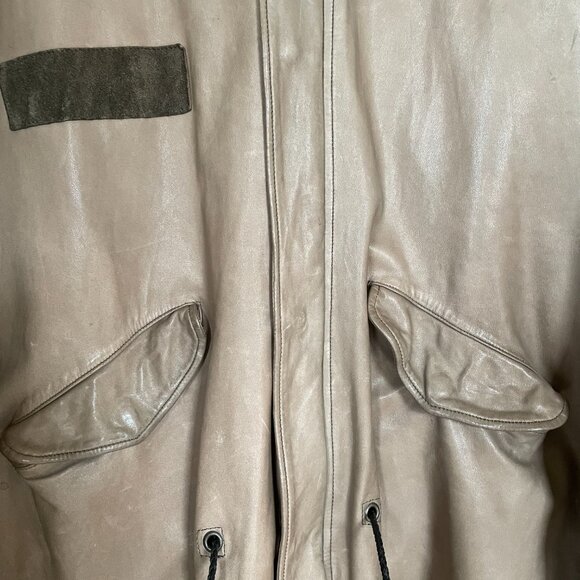Sissi Fish Tail Leather Parka with Hood - Picture 7 of 10